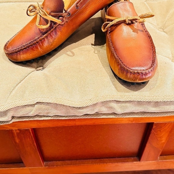 Saks Fifth Ave Mens Leather Driving Loafers. - Picture 3 of 14